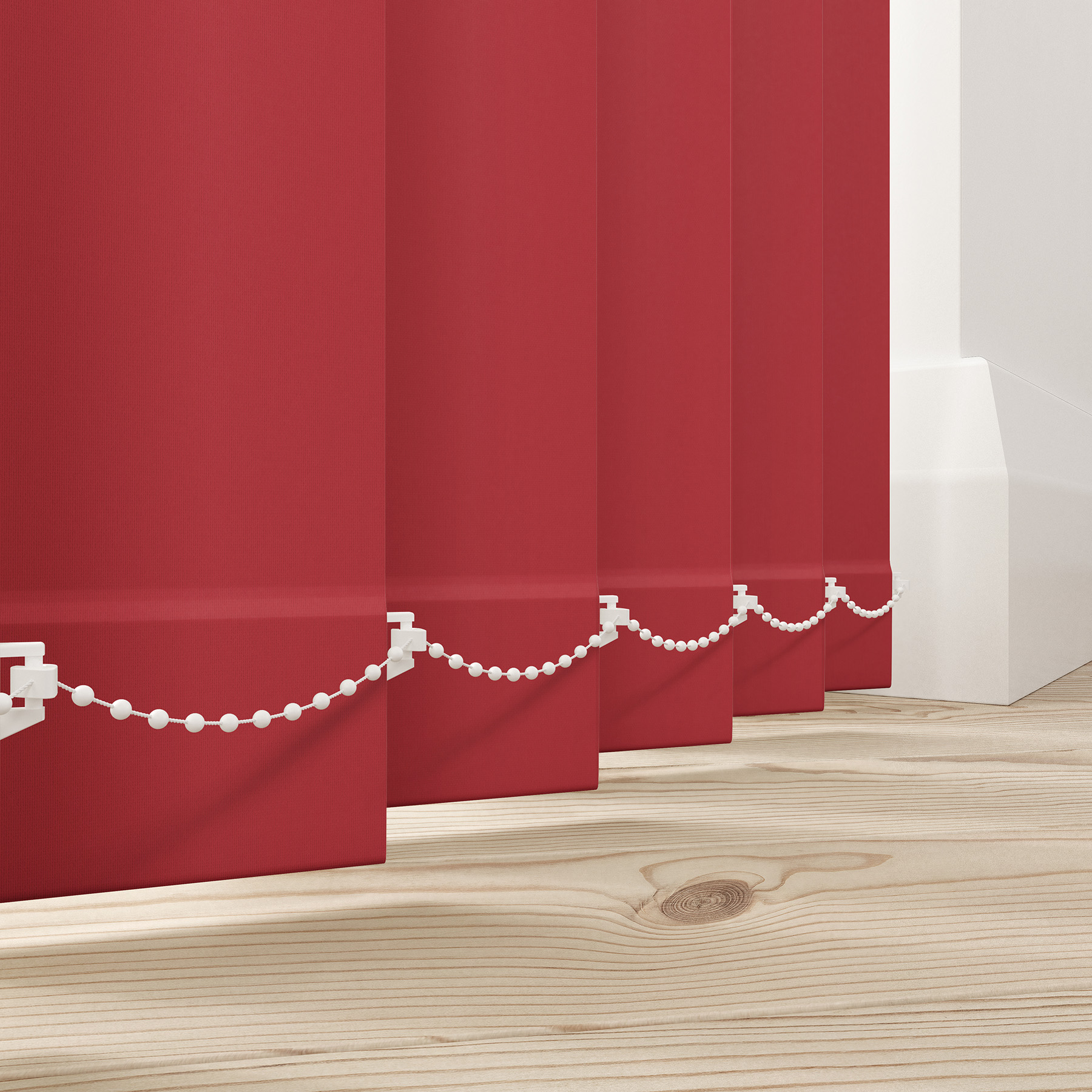 Amor Crimson Rose Vertical Blind Red