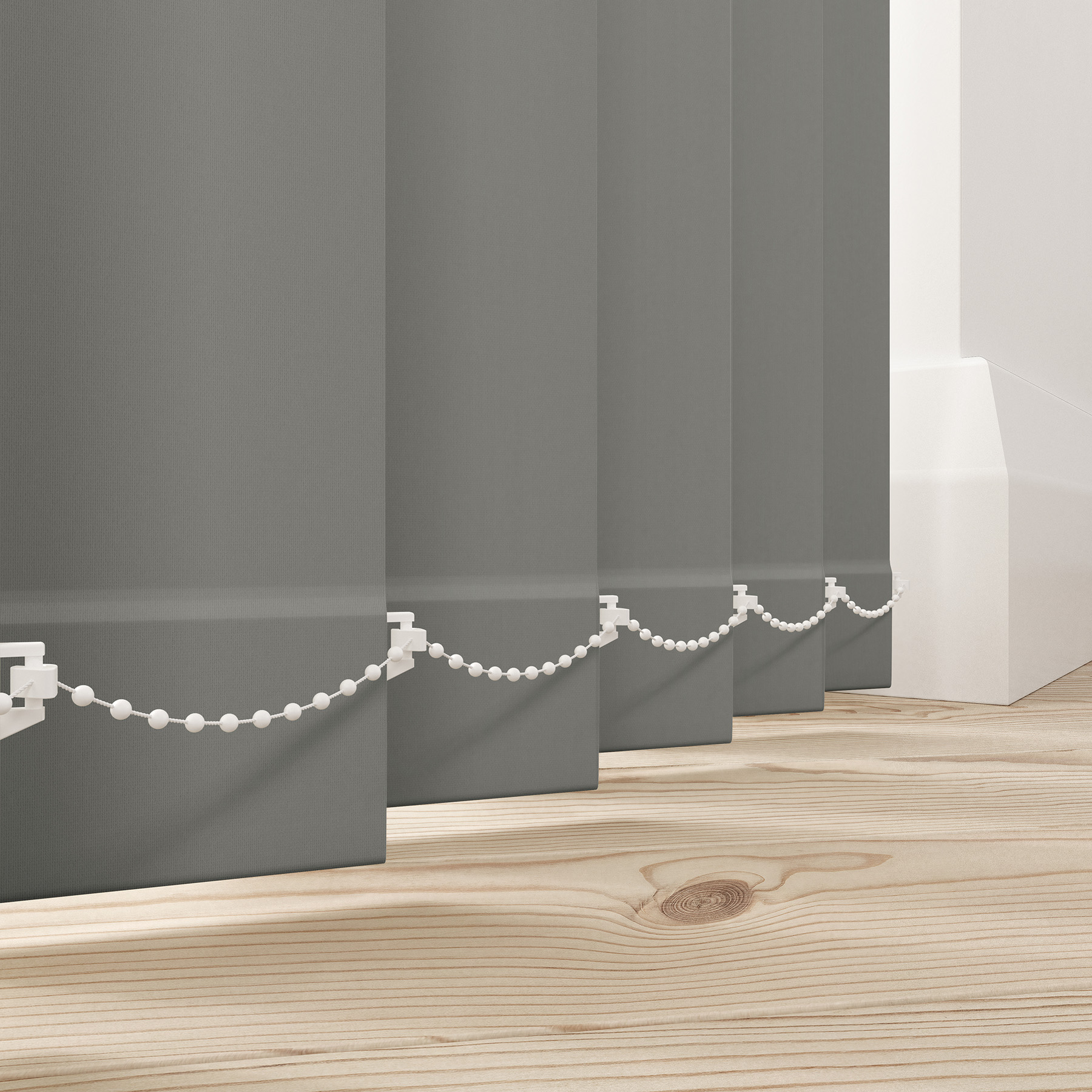 Amor Campfire Smoke Vertical Blind Grey/Silver