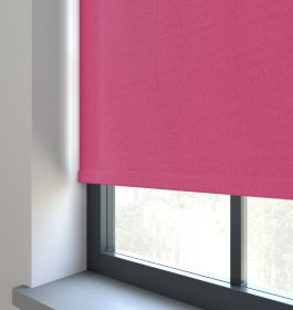 Our Amor Vibrant Pink Roller blind in the living room.