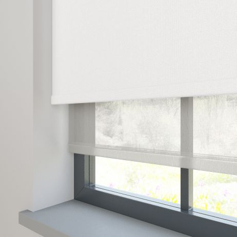 Amor Pure with Haze Soft Grey Double Roller Blind