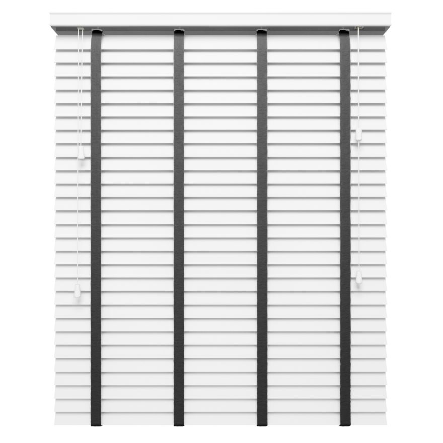 Real Wood Bliss White with Gunmetal Tapes 