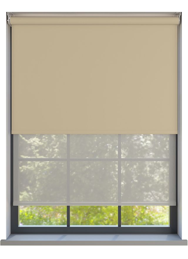 Amor Beige with Haze Soft Grey Double Roller Blind