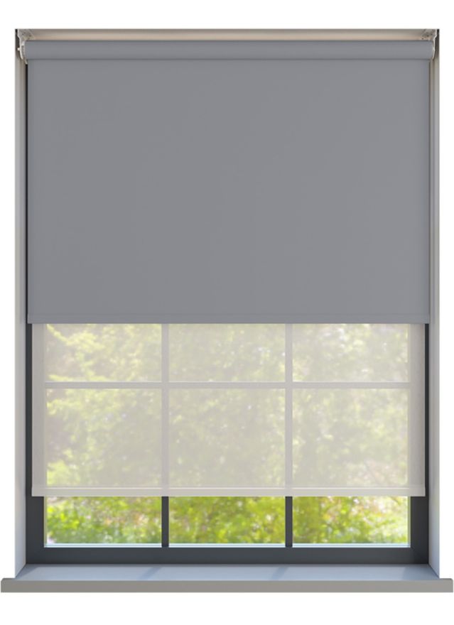 Amor Stormy Grey with Haze Pure Double Roller Blind - IRE