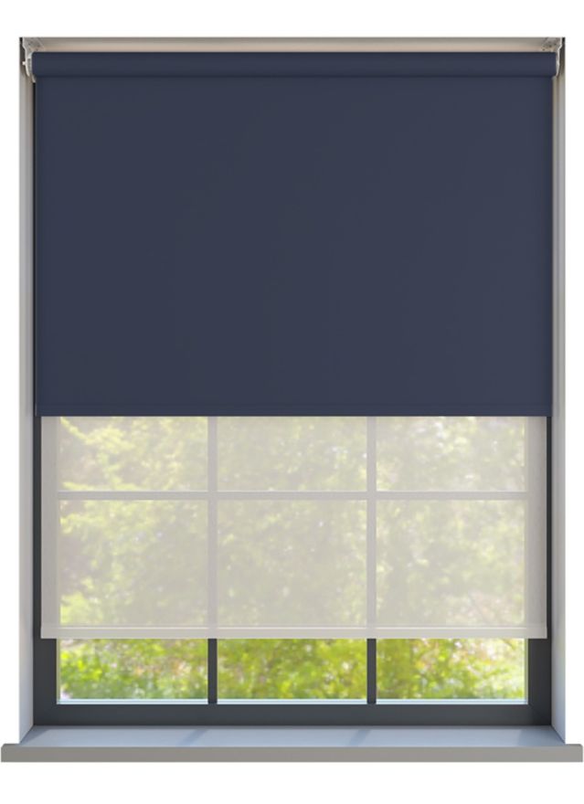 Amor Royal Blue with Haze Pure Double Roller Blind - IRE