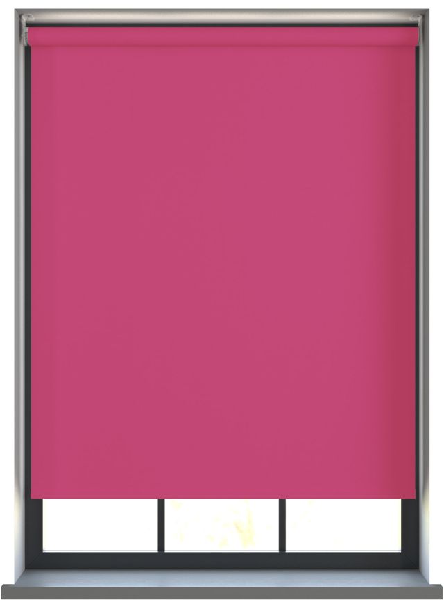 Our Amor Vibrant Pink Roller blind in the living room.