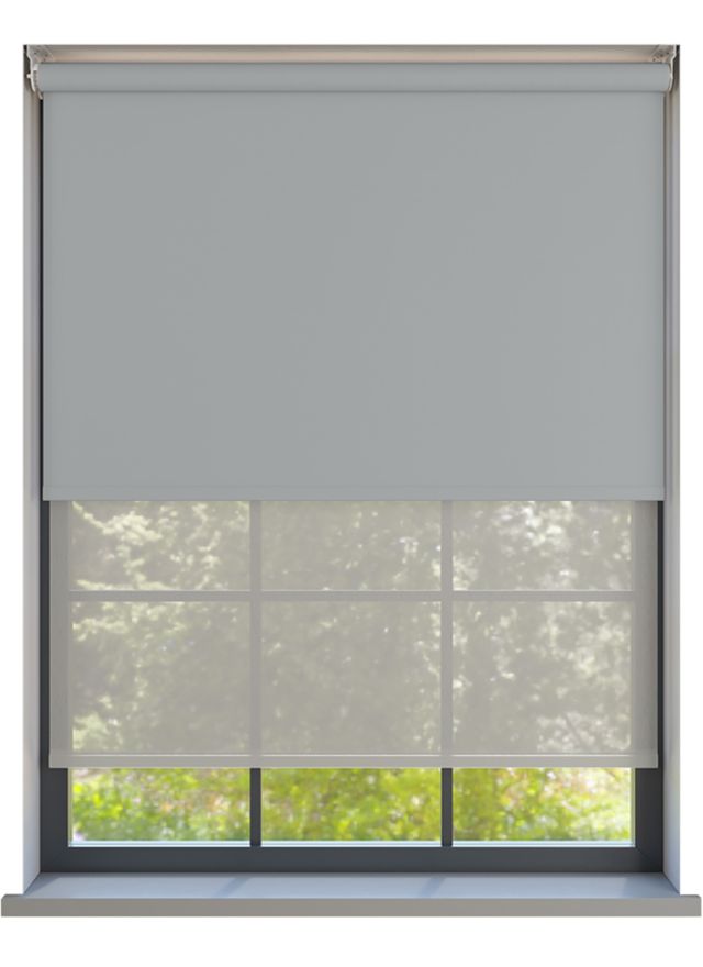 Amor Grey Mist with Haze Soft Grey Double Roller Blind