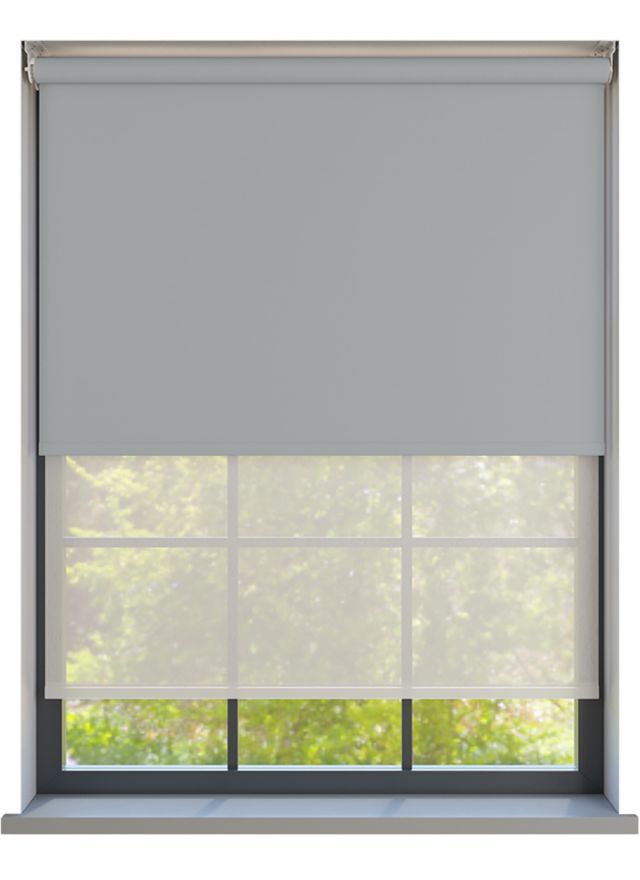 Amor Grey Mist with Haze Pure Double Roller Blind