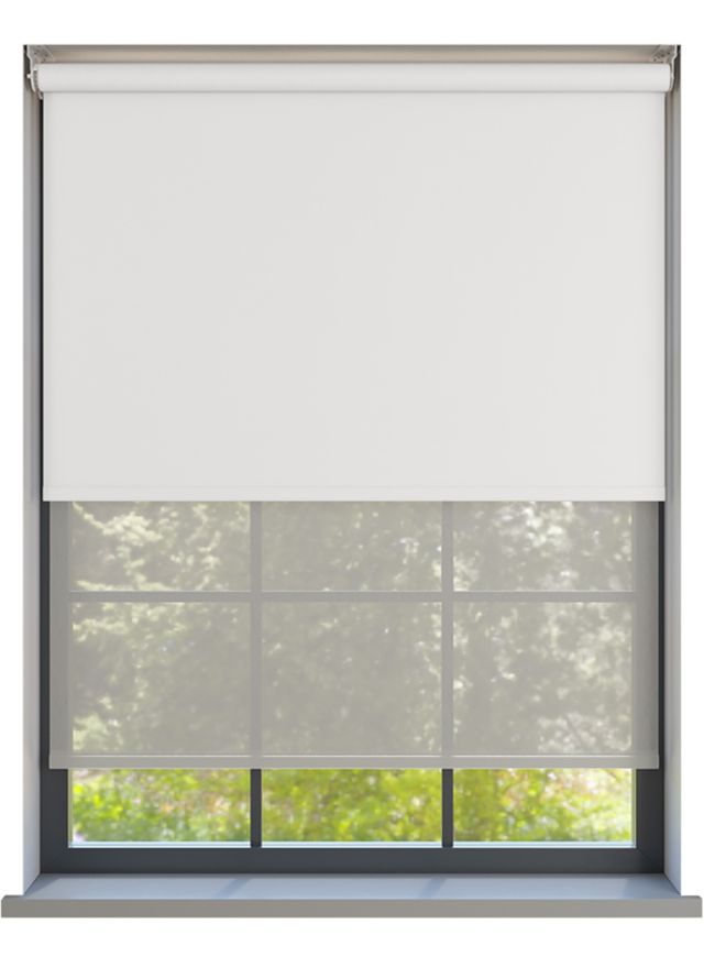 Amor Pure with Haze Soft Grey Double Roller Blind