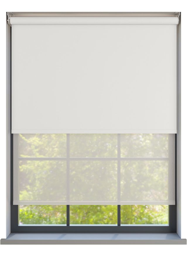 Amor White Lotus with Haze Pure Double Roller Blind - IRE