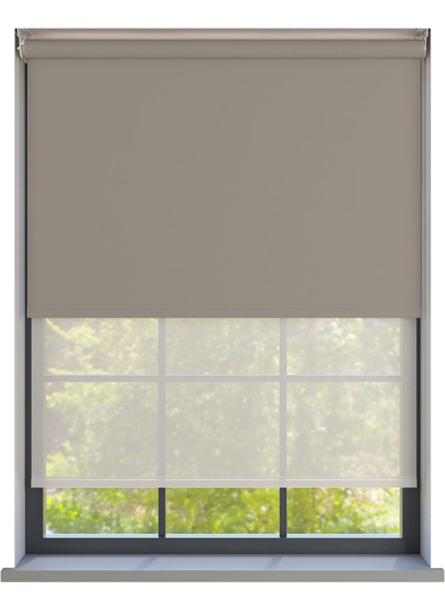 Amor Washed Pebble with Haze Pure Double Roller Blind - IRE