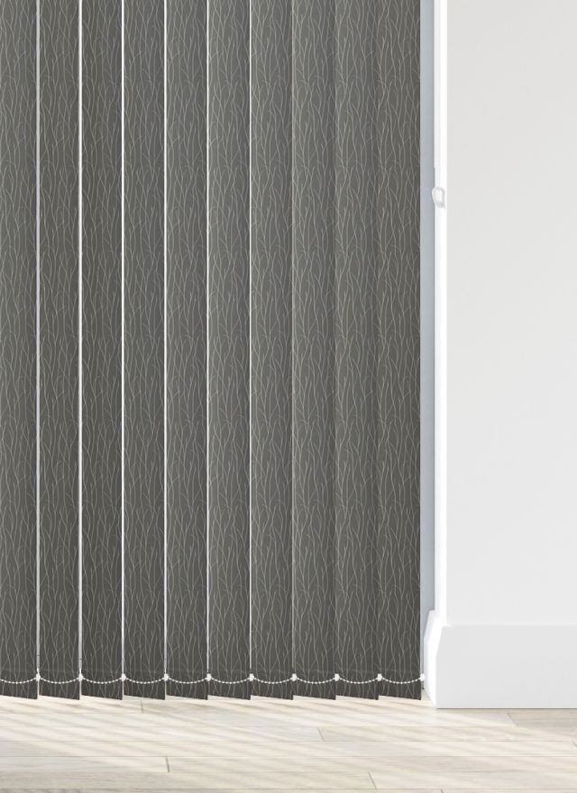 Ripple Dark Grey Vertical Blind