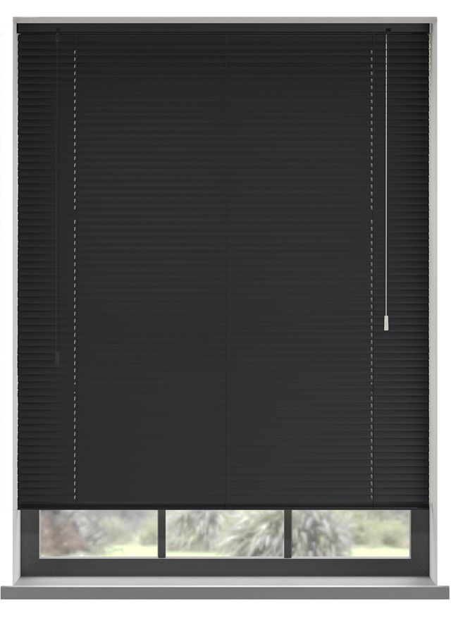 Glitter Black Aluminium Venetian
