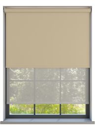 Amor Beige with Haze Soft Grey Double Roller Blind