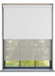 Amor Snowfall with Haze Soft Grey Double Roller Blind
