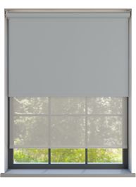Amor Grey Mist with Haze Soft Grey Double Roller Blind