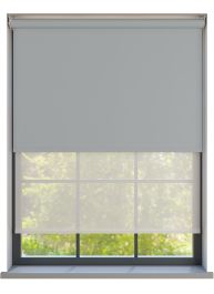 Amor Grey Mist with Haze Pure Double Roller Blind