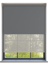 Amor Shark Grey with Haze Soft Grey Double Roller Blind