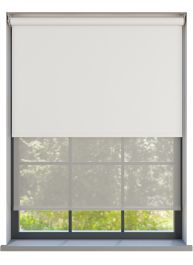 Amor White Lotus with Haze Soft Grey Double Roller Blind
