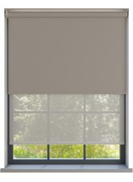 Amor Washed Pebble with Haze Soft Grey Double Roller Blind