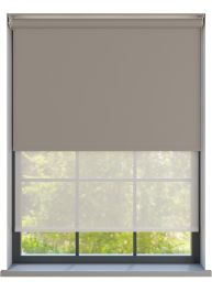 Amor Washed Pebble with Haze Pure Double Roller Blind - IRE