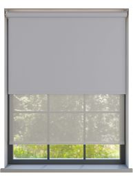 Amor Ironmonger with Haze Soft Grey Double Roller Blind