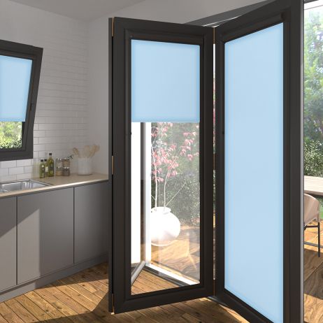 Burst Sky Blue Perfect Fit Dimout Roller