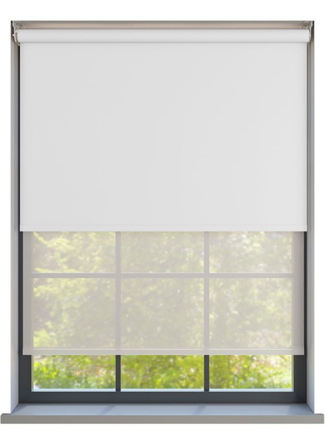 Amor Snowfall with Haze Pure Double Roller Blind