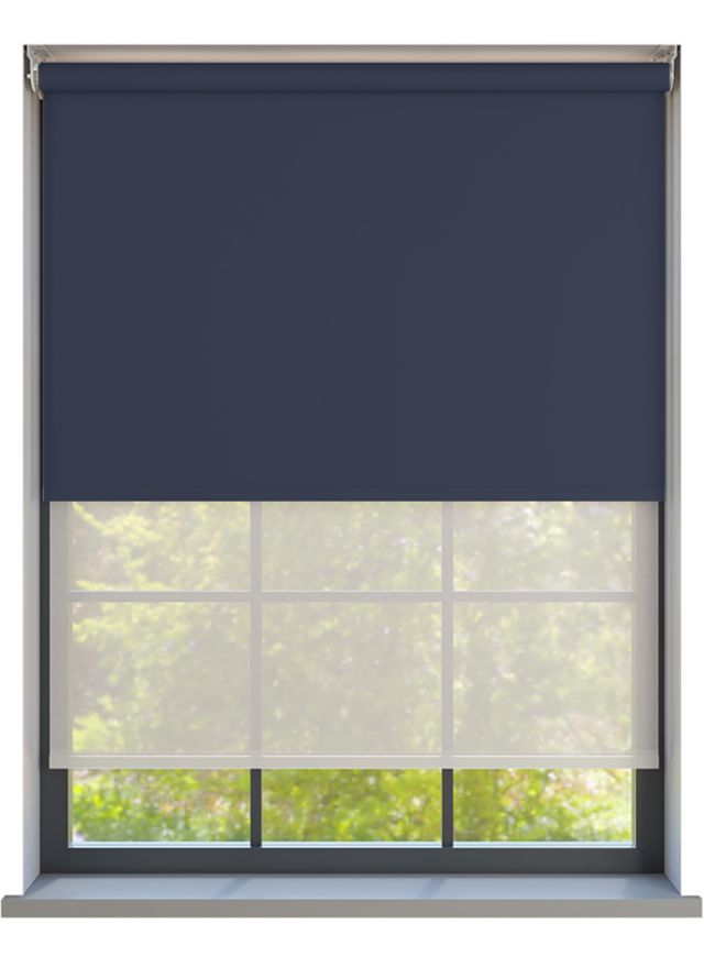 Amor Royal Blue with Haze Pure Double Roller Blind