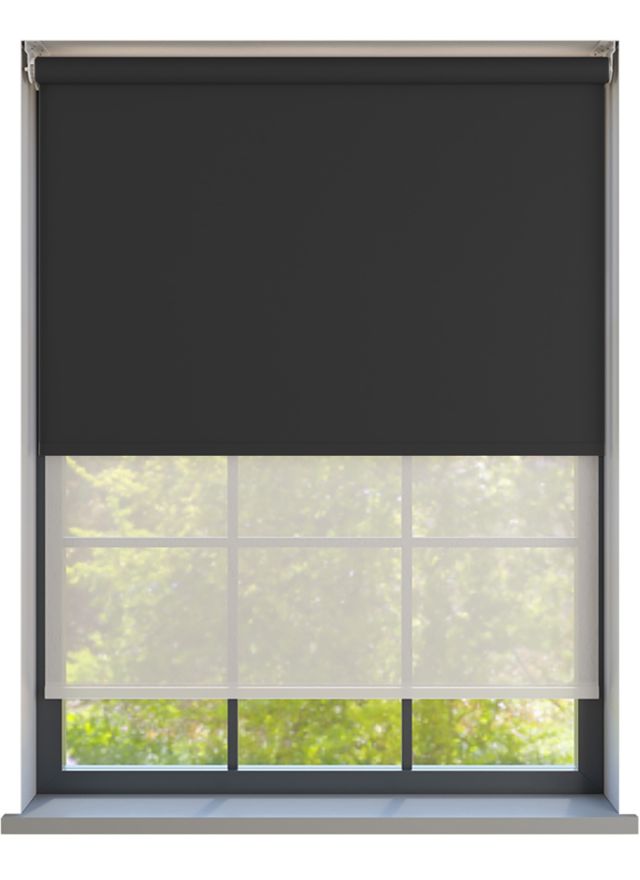Amor Midnight with Haze Pure Double Roller Blind
