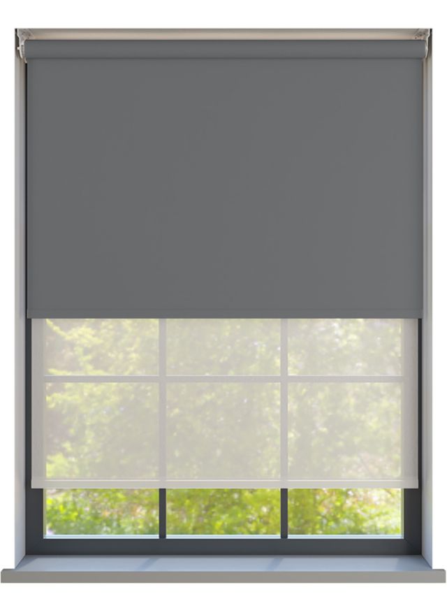 Amor Shark Grey with Haze Pure Double Roller Blind