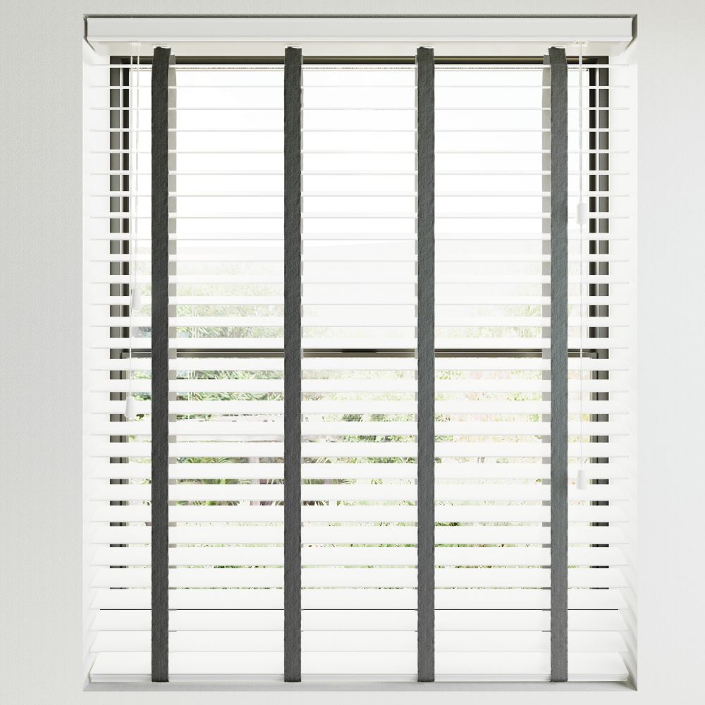 Real Wood Bliss White with Gunmetal Tapes - IRE