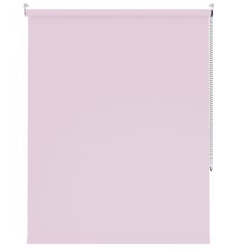 Our Kerry Light Blush Roller blind in a bedroom window.