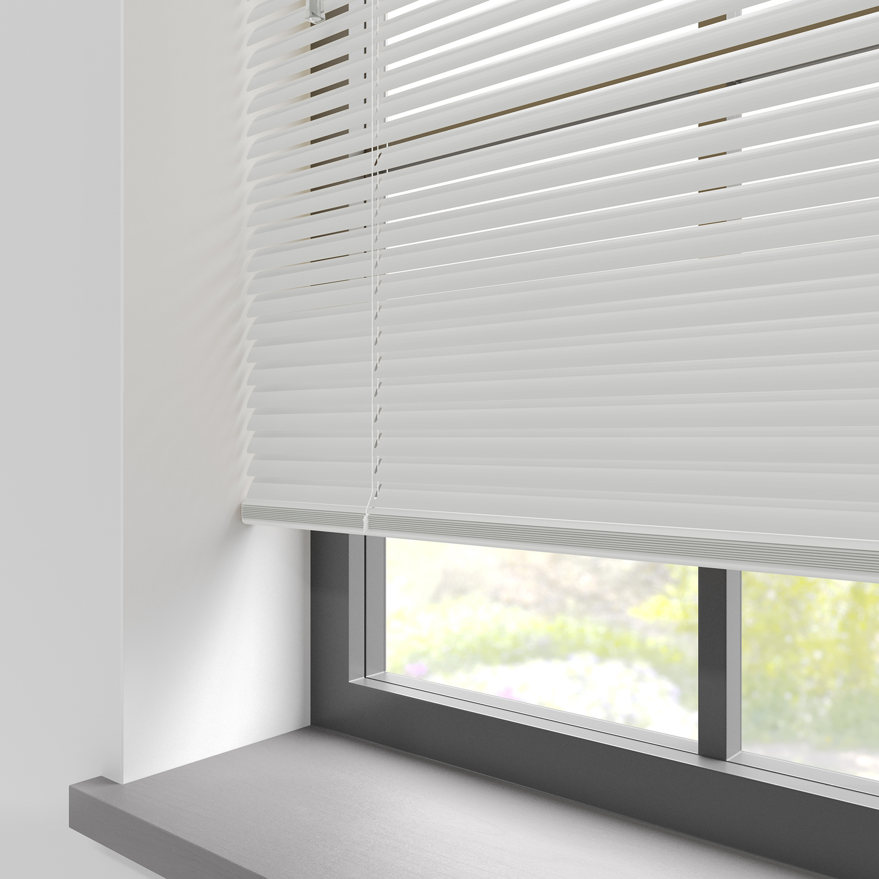Satin Milk White Aluminium Venetian