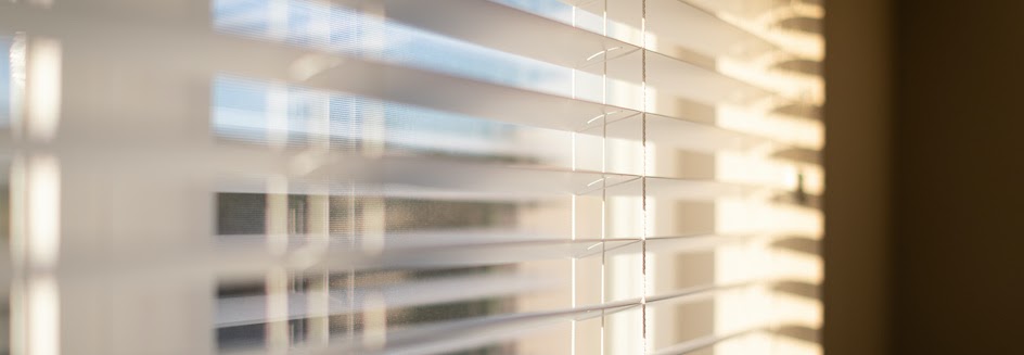 Venetian blinds in the sunlight