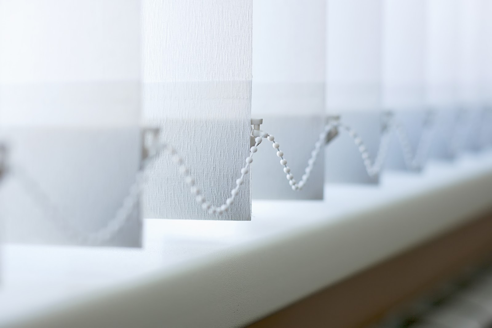 How to clean vertical blinds: Closeup of blinds