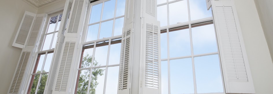 Shutter blinds in high windows