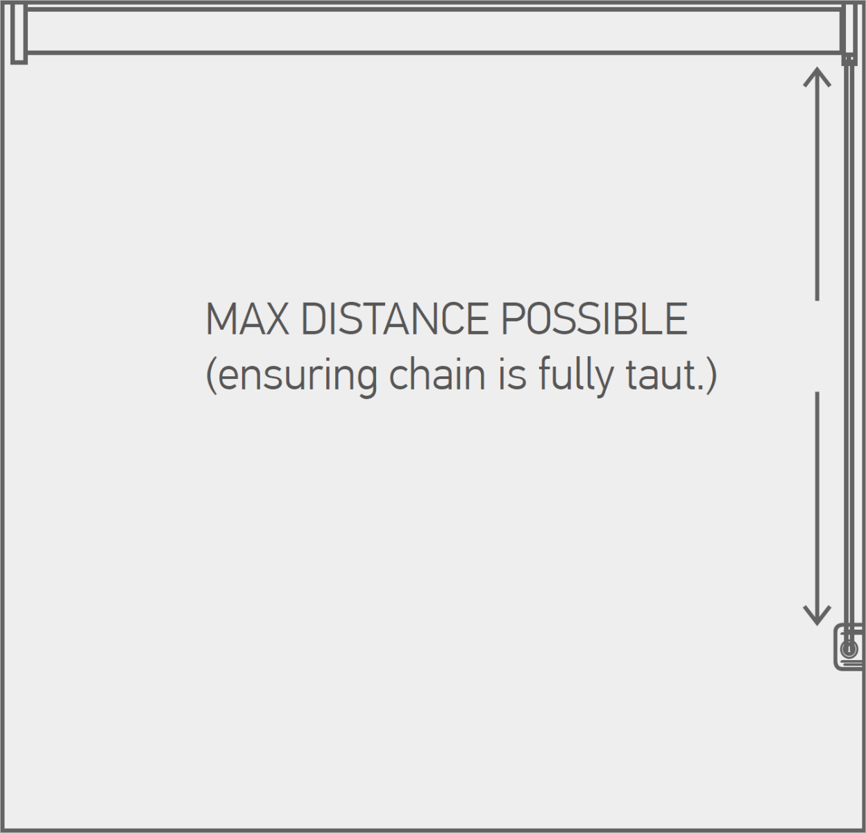 A diagram showing how to tension the control cord