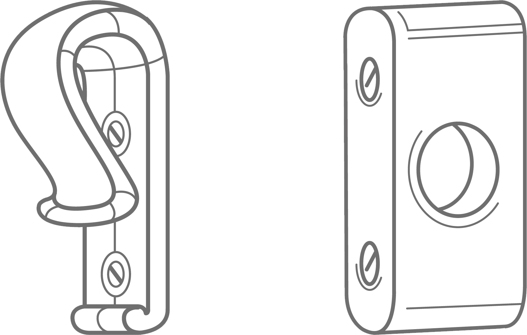 The outline of a child safety clip