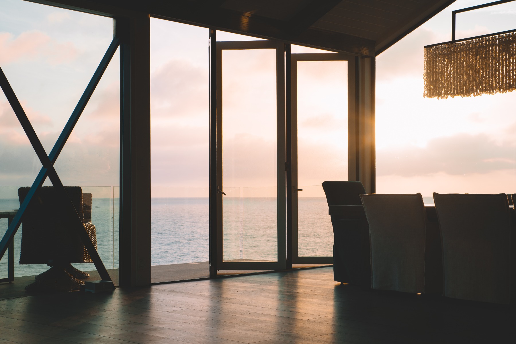 bifold doors from a balcony