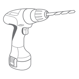 The outline of a drill